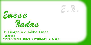 emese nadas business card